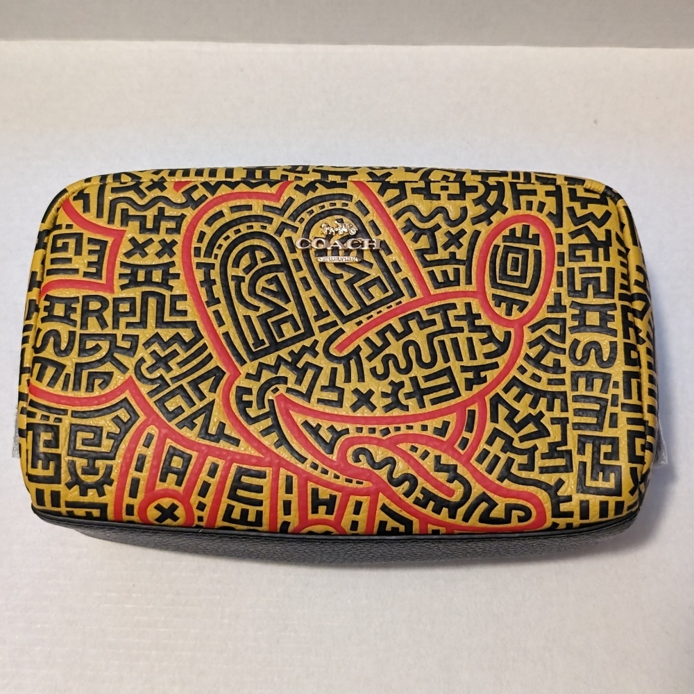 Mickey Mouse X Keith Haring X Coach Cosmetic Bag